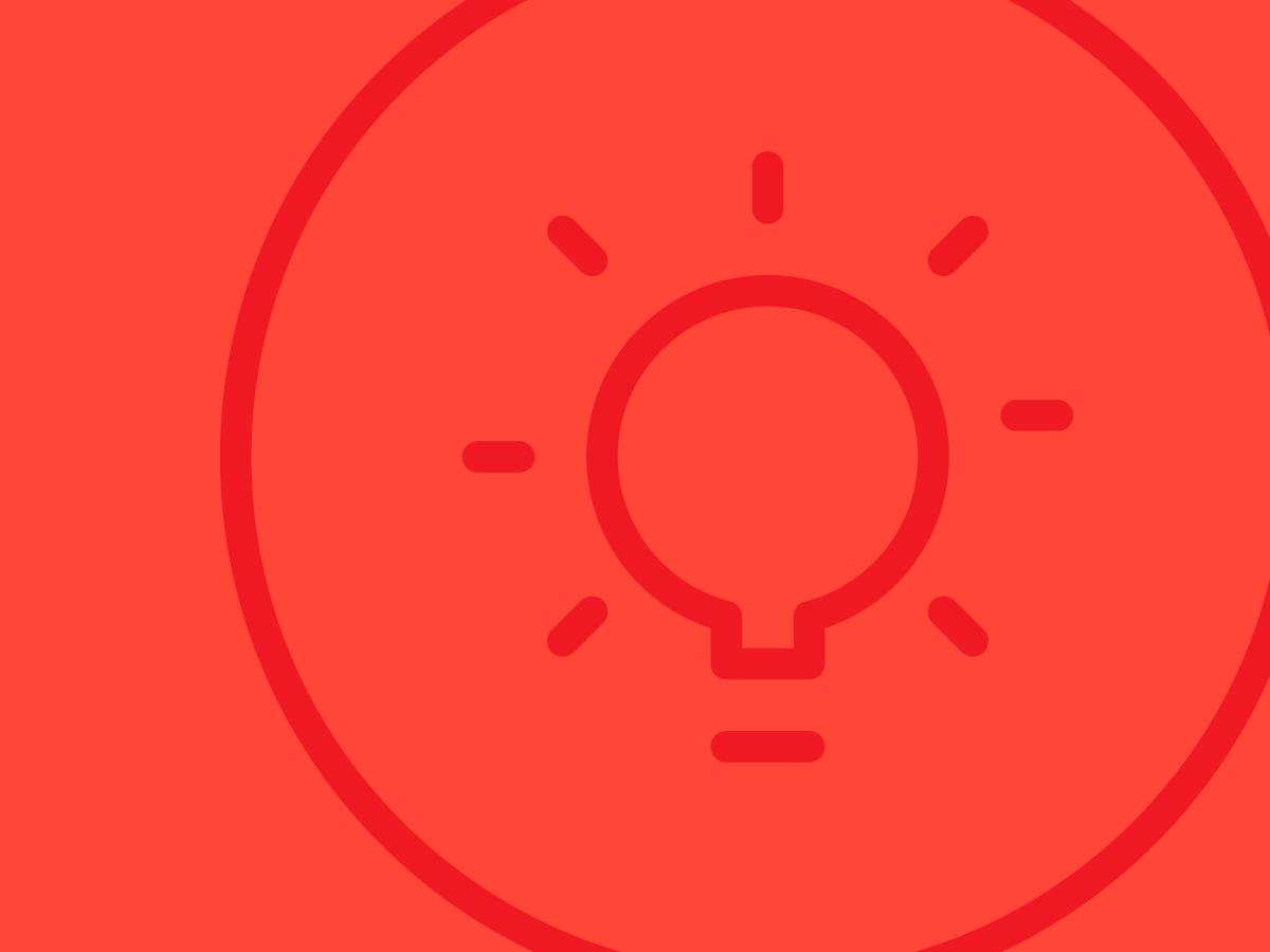 Symbolic image with lightbulb icon